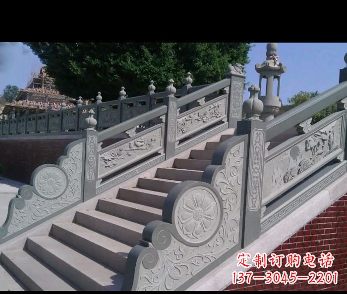 贵州园林景观大理石栏板雕塑 (4)
