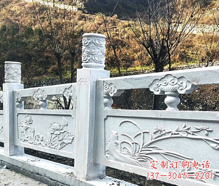 贵州园林景观大理石栏板石雕 (7)