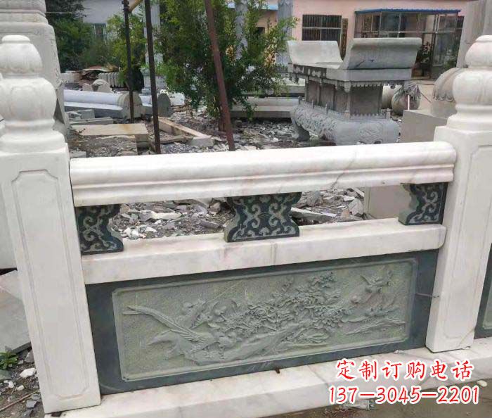 贵州园林景观大理石桥栏板石雕 (2)