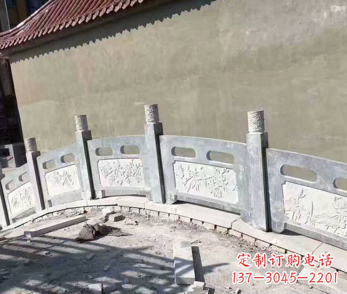 贵州园林景观大理石桥栏板石雕 (5)