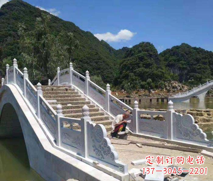 贵州园林景观大理石桥栏板石雕_1