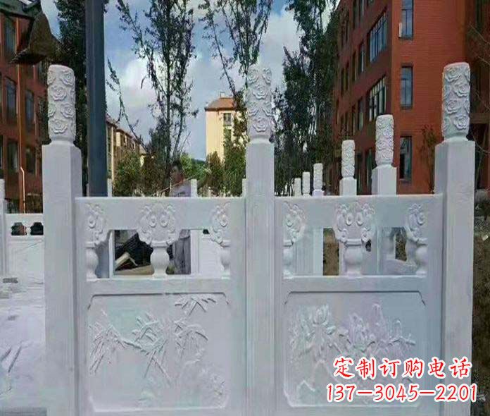 贵州园林景观大理石桥栏板石雕_2