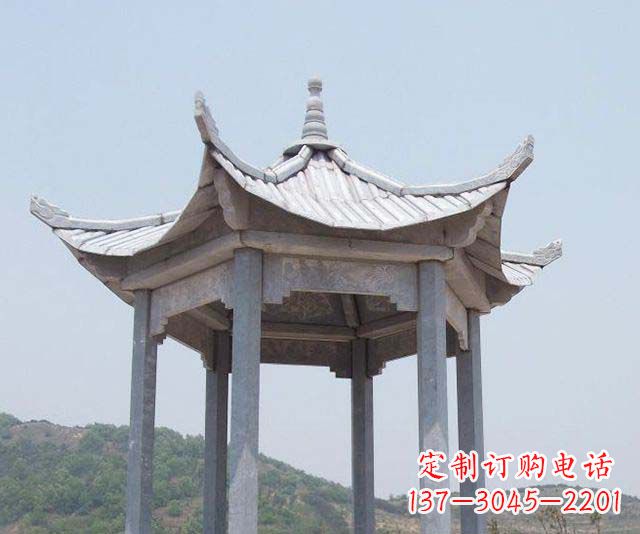 贵州园林景观单层石雕凉亭 (2)