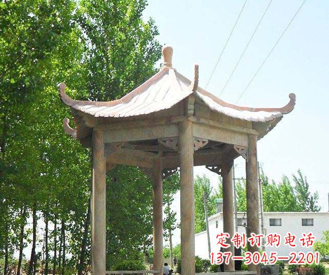 贵州园林景观单层石雕凉亭