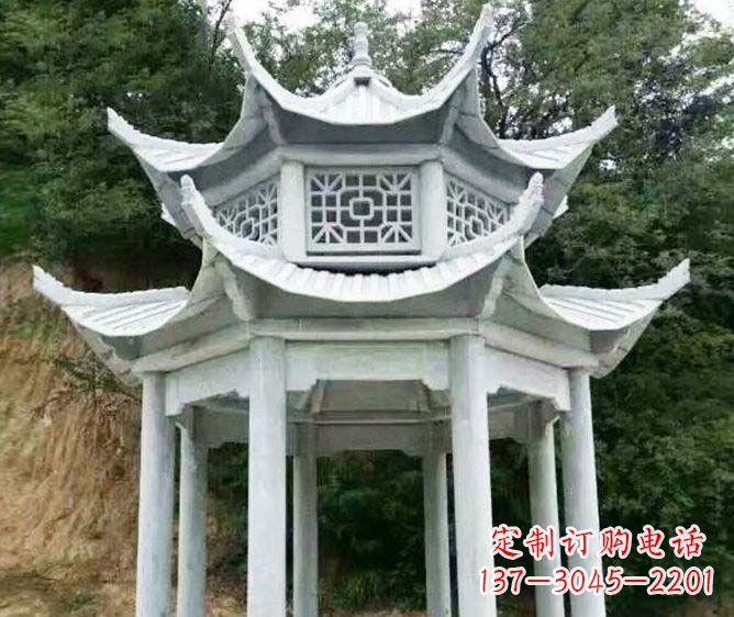 贵州园林景观多层凉亭石雕