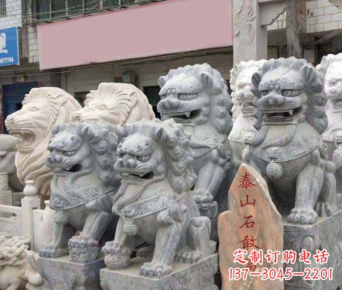 贵州园林景观仿古狮子石雕