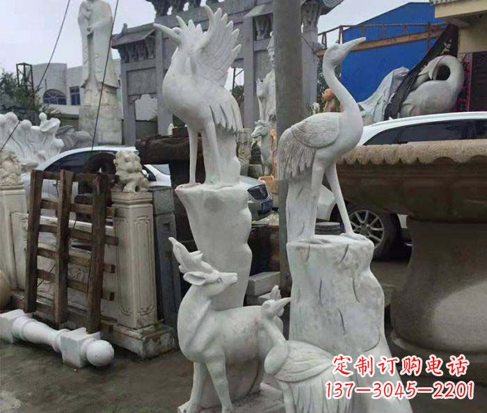 贵州园林景观仙鹤石雕