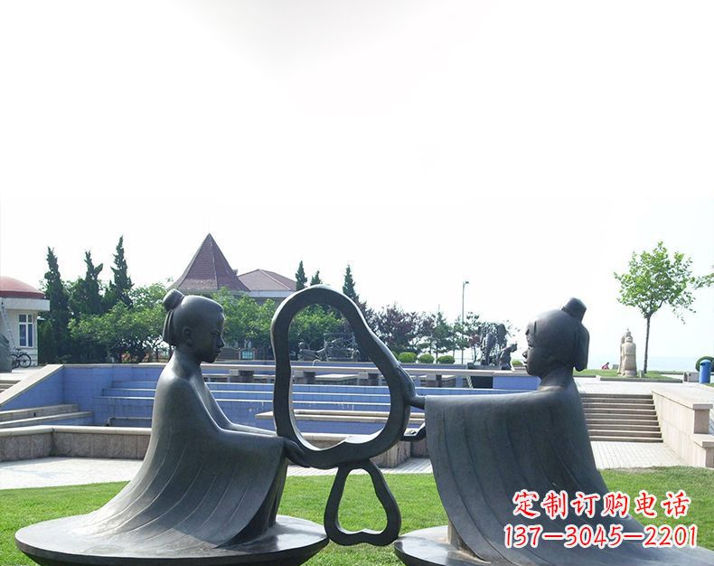 贵州园林铸铜孔融让梨雕塑
