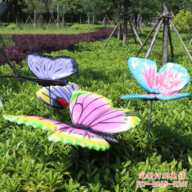 贵州展翅的蝴蝶,公园草丛仿真动物装饰雕塑