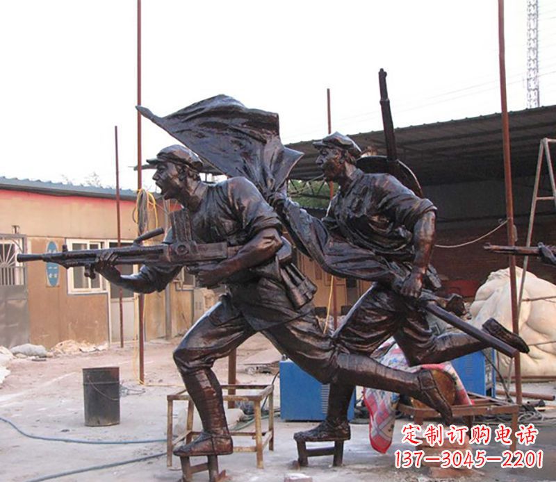 贵州战士人物铜雕