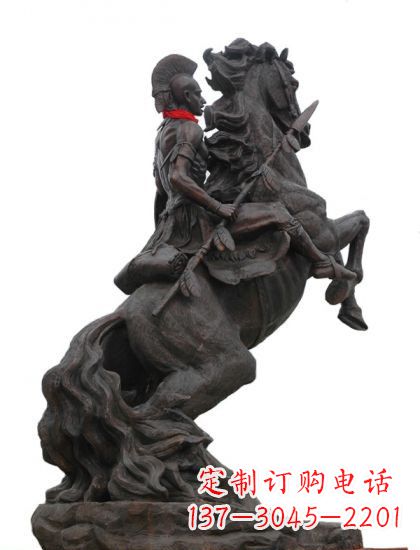 贵州战士与马 铸铜雕塑