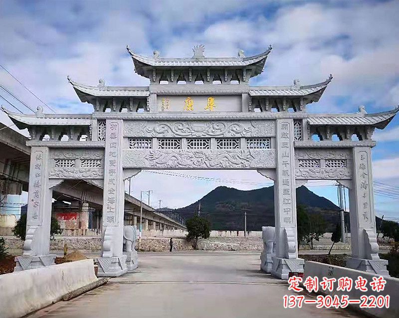 贵州张掖石雕牌坊雕刻