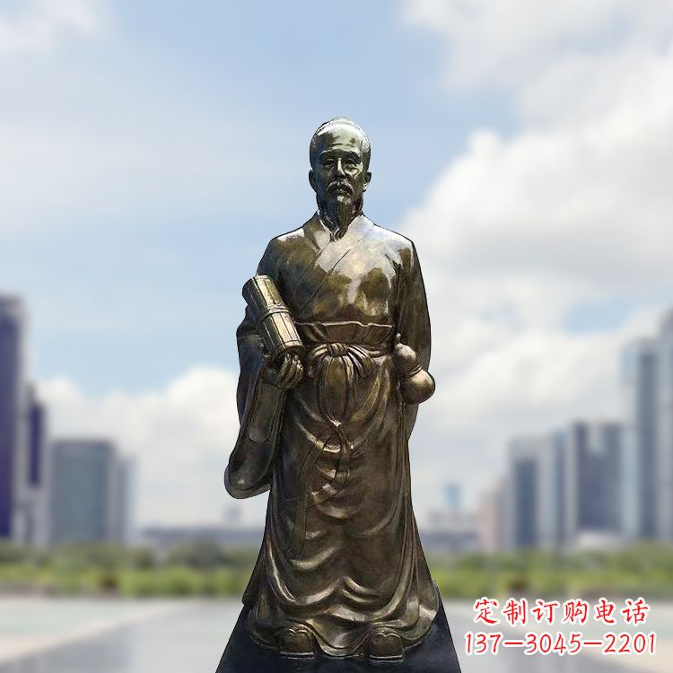 贵州张仲景仿铜玻璃钢雕塑