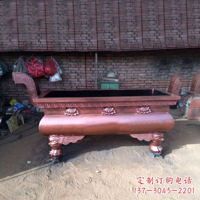 贵州长方形铜香炉