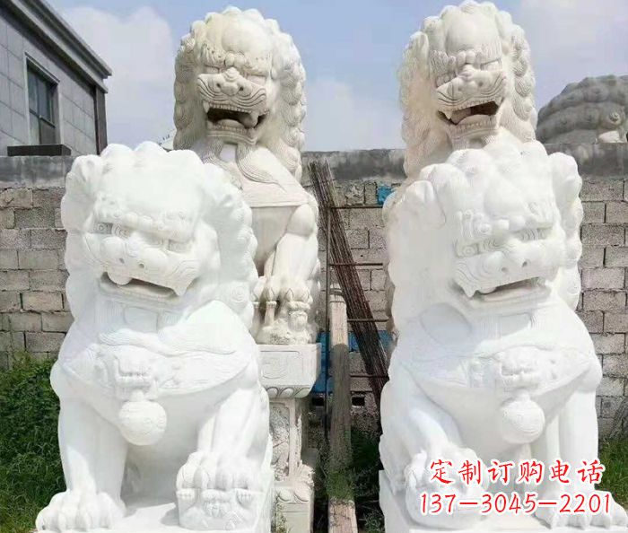 贵州招财动物汉白玉狮子石雕