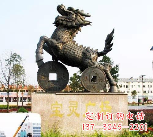 贵州招财麒麟铜雕
