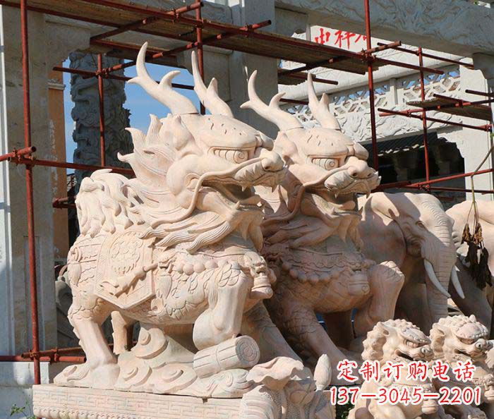 贵州招财瑞兽麒麟石雕