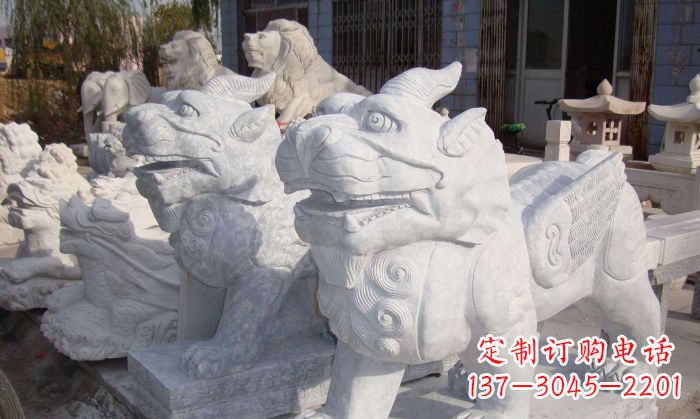 贵州招财神兽大理石貔貅石雕