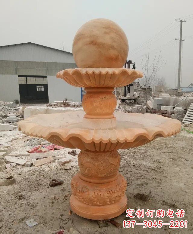 贵州招财双层风水球石雕