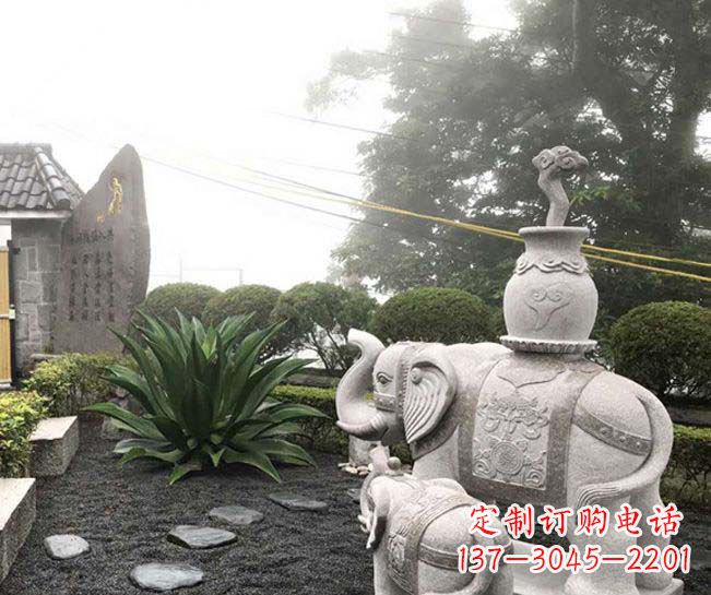 贵州招财驮宝大象石雕