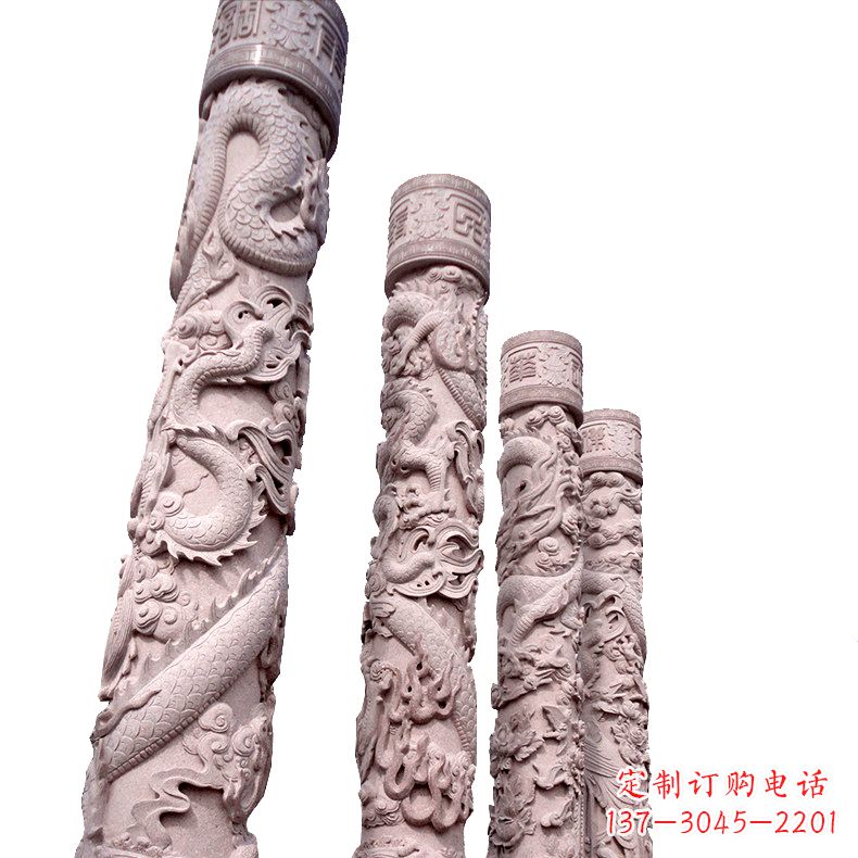 贵州中国传统龙柱石雕