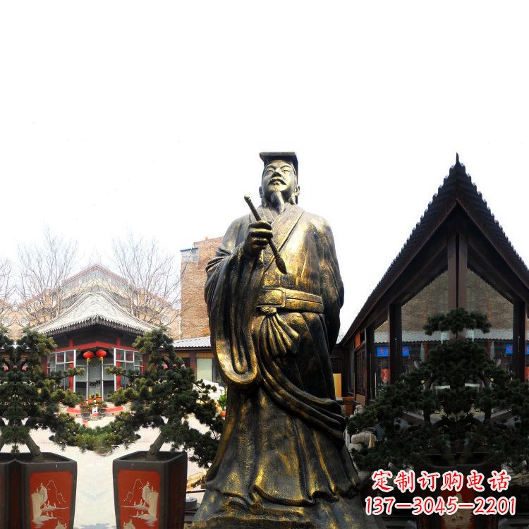 贵州中国历史文化名人书圣王羲之雕塑