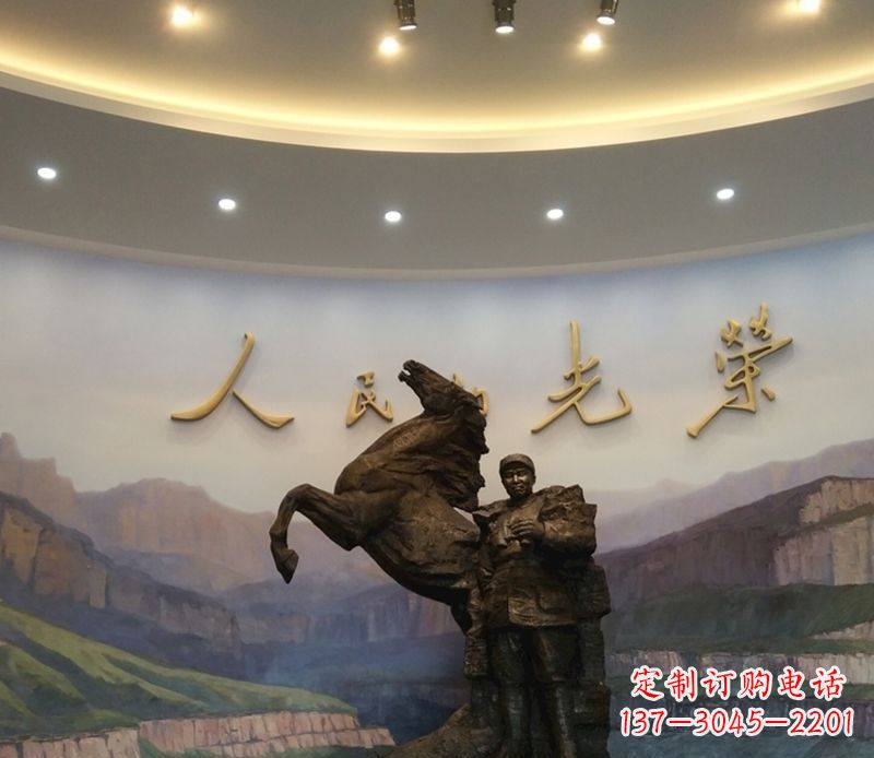 贵州朱德人物景观铜雕