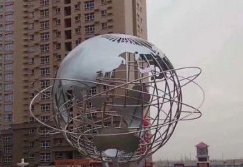 贵州校园镂空不锈钢地球仪雕塑