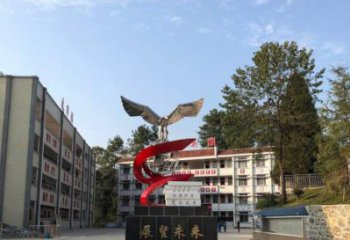 贵州学校“展望未来”老鹰地球仪不锈钢景观雕塑