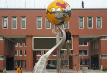 贵州学校不锈钢地球雕塑