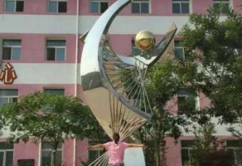 贵州学校不锈钢起航标志雕塑