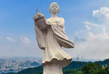 贵州虞姬景观石雕像-景区园林古代美女雕塑