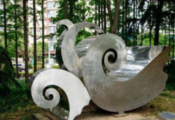 贵州园林不锈钢海浪造型雕塑
