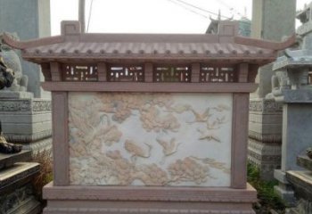 贵州园林景观松鹤石浮雕影壁