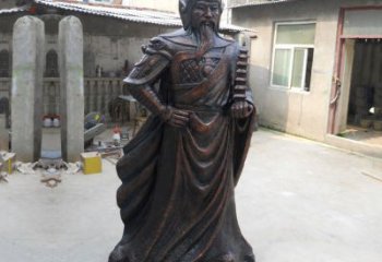 贵州战神托塔天王李靖铸铜雕塑