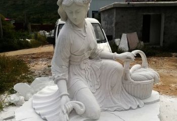 贵州中国古代四大美女之西施汉白玉石雕塑