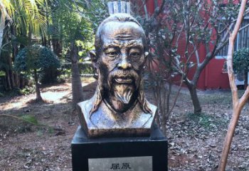 贵州中国历史名人战国时期著名爱国诗人屈原铸铜头像雕塑