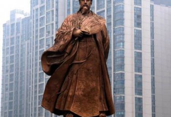 贵州诸葛亮城市景观铜雕像-中国古代著名人物三国谋士卧龙先生雕塑
