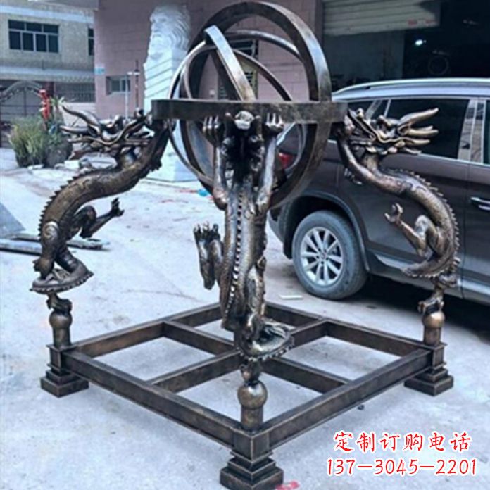 贵州铸铜浑天仪景观雕塑摆件