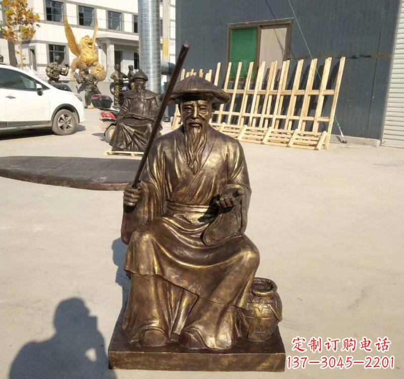 贵州铸铜姜太公钓鱼