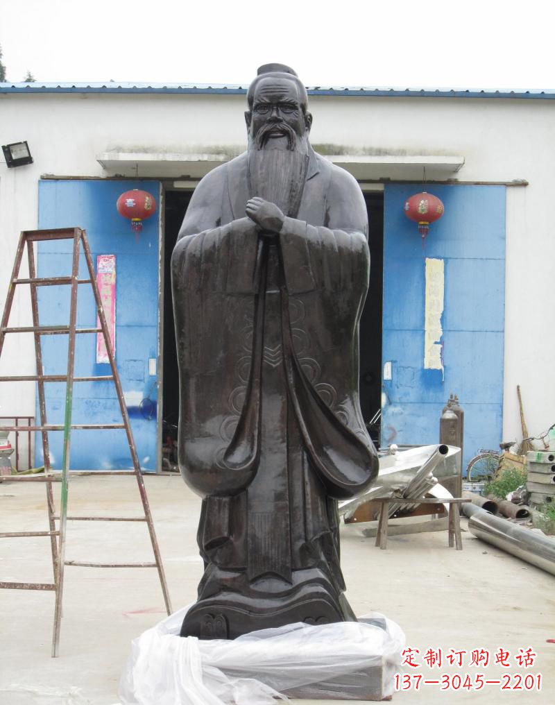 贵州铸铜孔子摆件