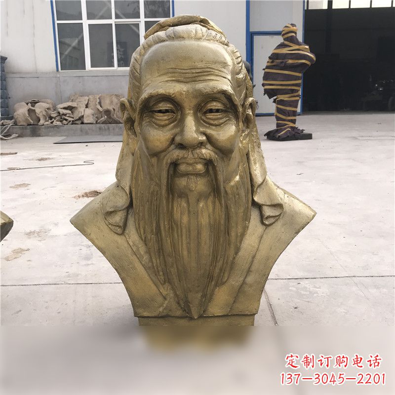 贵州铸铜孔子胸像雕塑