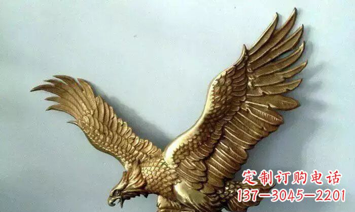 贵州铸铜老鹰企业动物铜雕 (2)