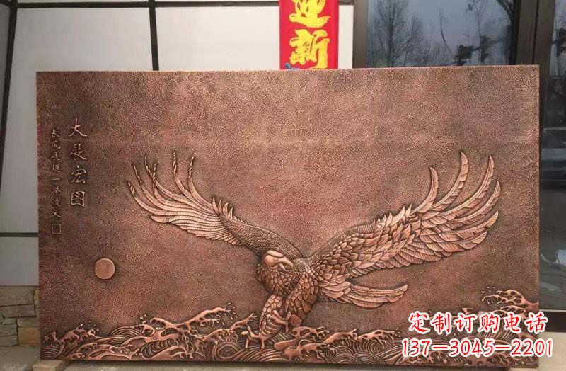 贵州铸铜老鹰浮雕