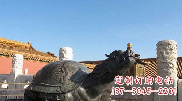 贵州铸铜龙龟寺庙神兽铜雕