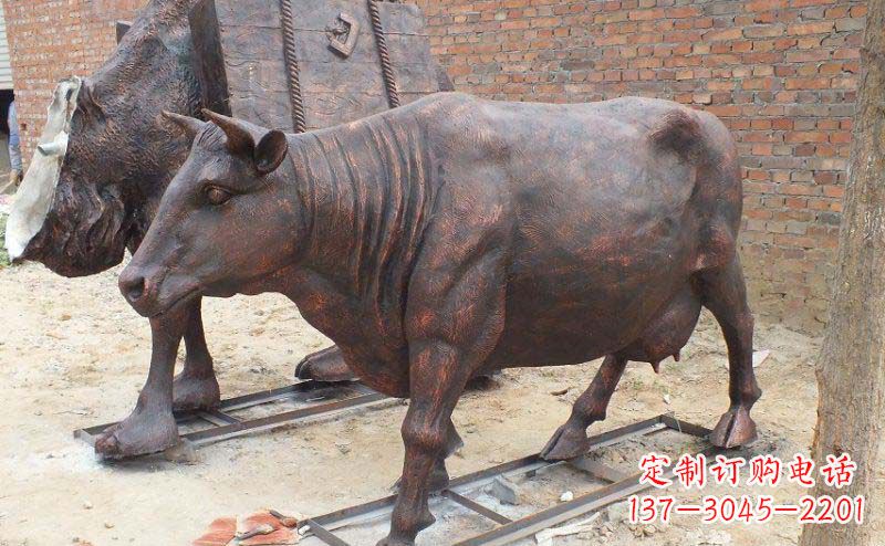 贵州铸铜奶牛公园动物铜雕
