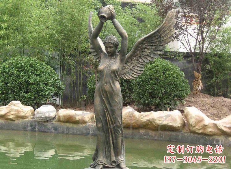 贵州铸铜欧式人物喷泉雕塑