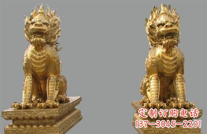 贵州铸铜麒麟雕塑222