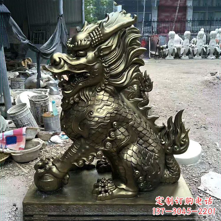 贵州铸铜麒麟雕塑