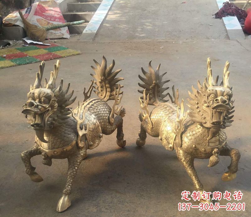 贵州铸铜麒麟雕塑 (2)